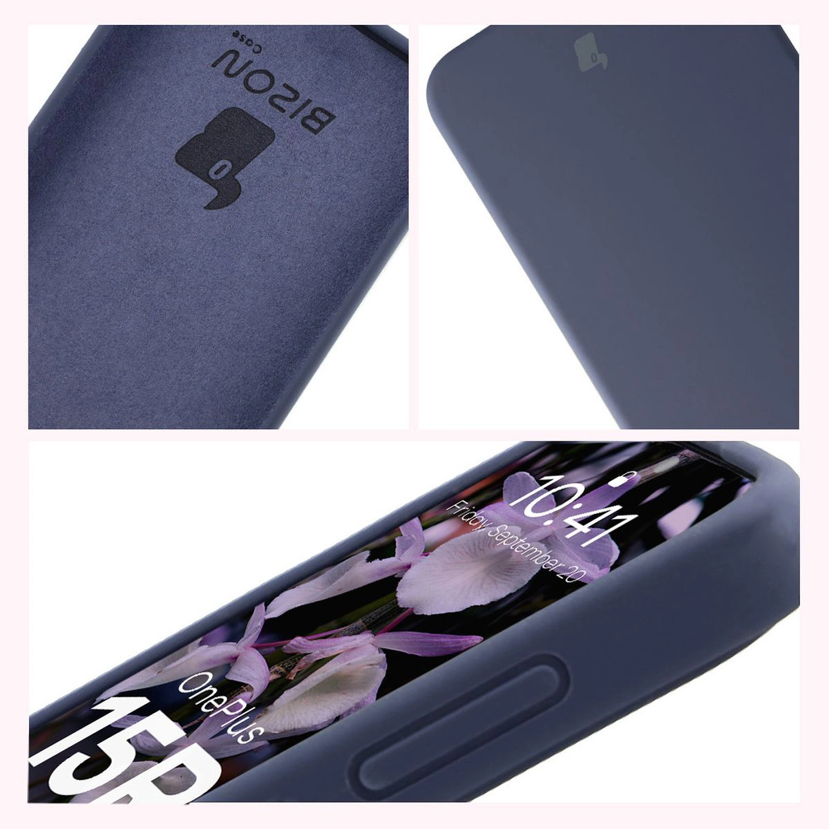 Konstruktion der Bizon Soft Case: integrierte Abdeckungen, erhöhte Kanten und Mikrofaserpolsterung für das OnePlus 15R