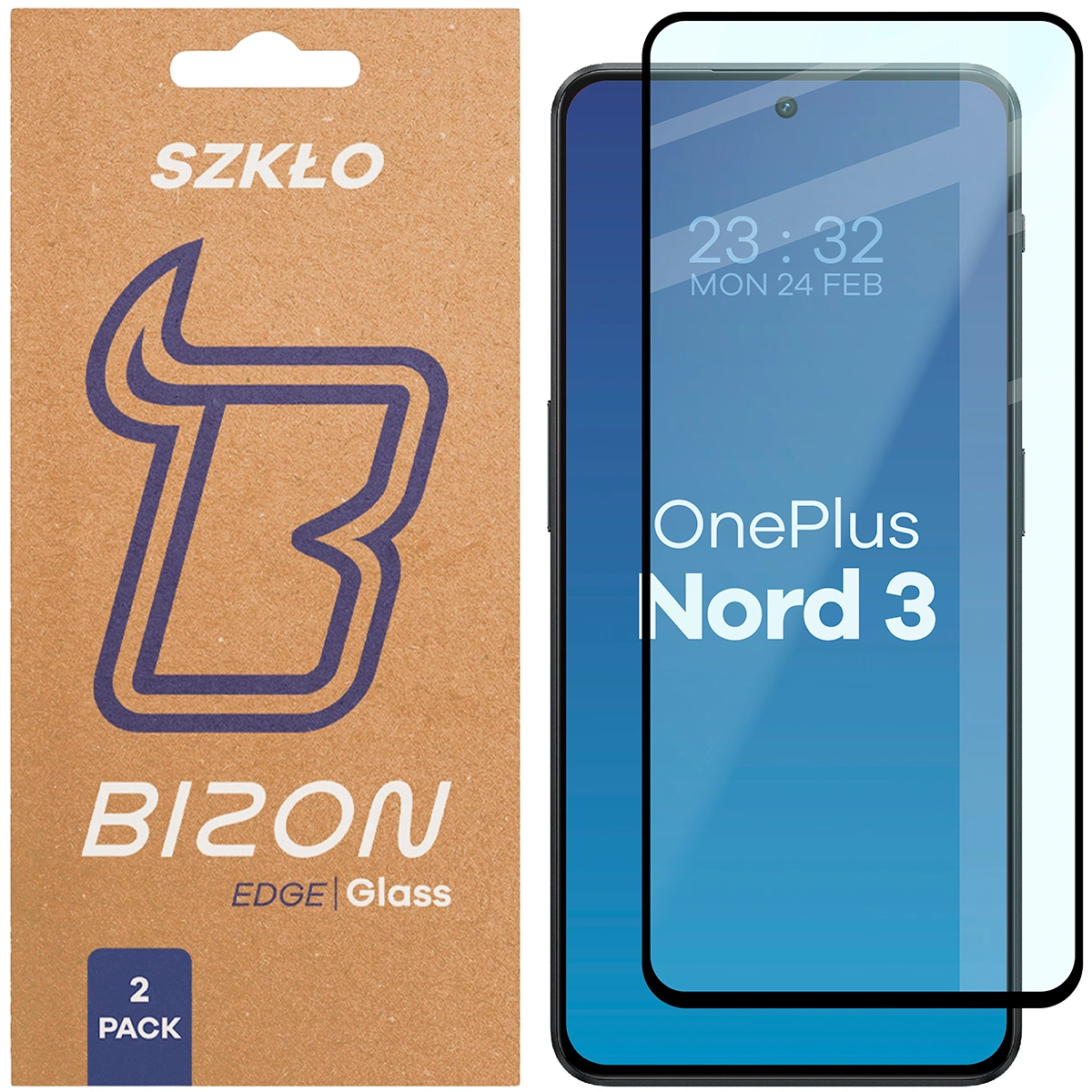 Szkło hartowane na cały ekran Bizon Glass Edge Duo dla OnePlus Nord 3