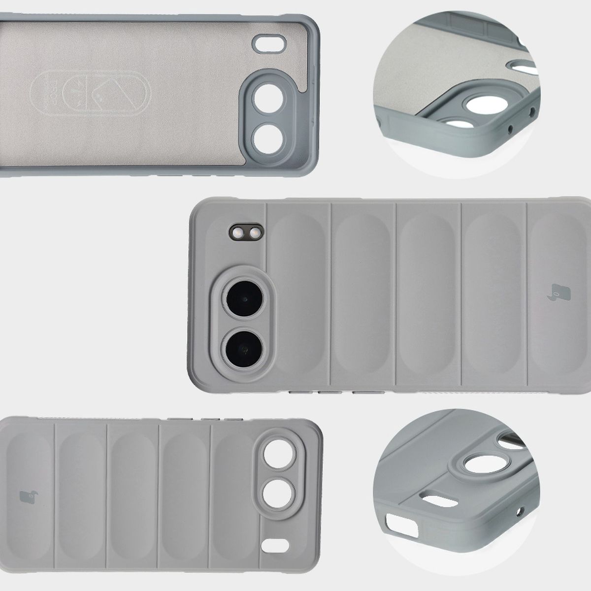 Mikrofaserpolsterung, Vertiefungen auf der Rückseite und verstärkte Ecken im Etui Bizon Case Tur