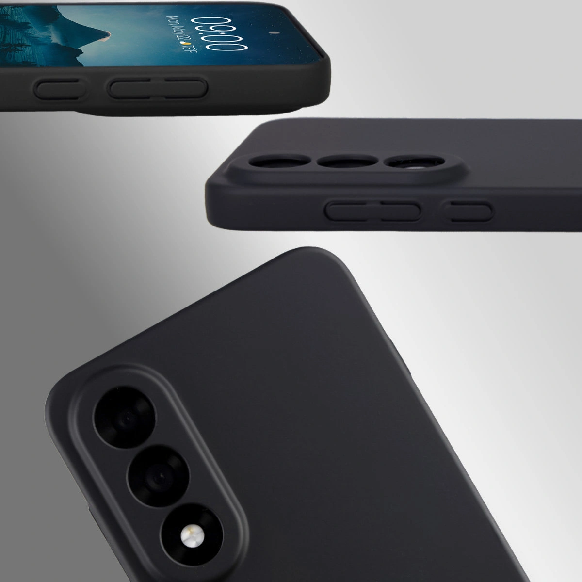 Dedykowane wycięcia i podwyższone krawędzie aparatu i ekranu w etui Bizon Case Łupka do OnePlus Nord 5