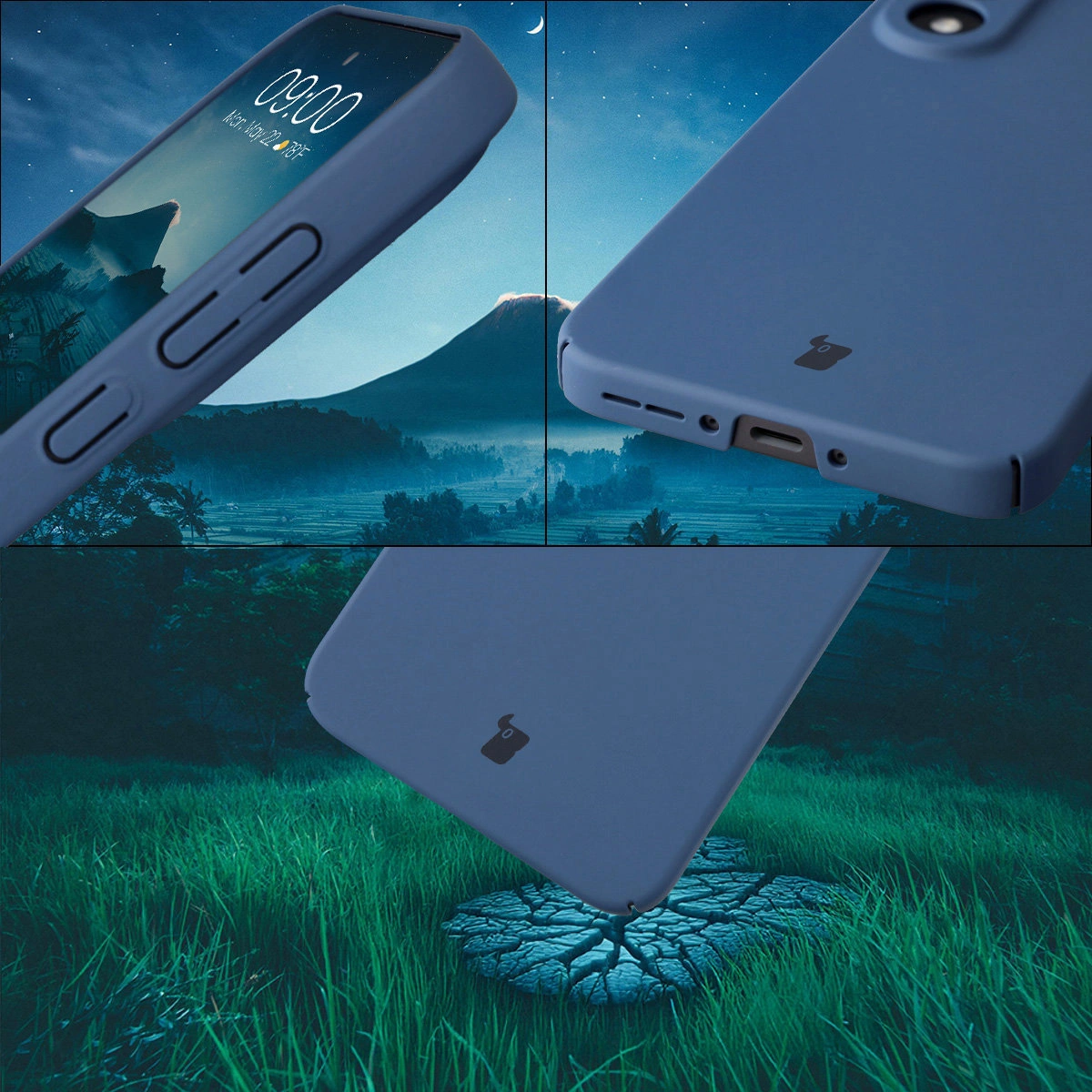 Zintegrowane osłony na przyciski, wycięcia i twardy materiał etui Bizon Case Łupka do OnePlus Nord 5