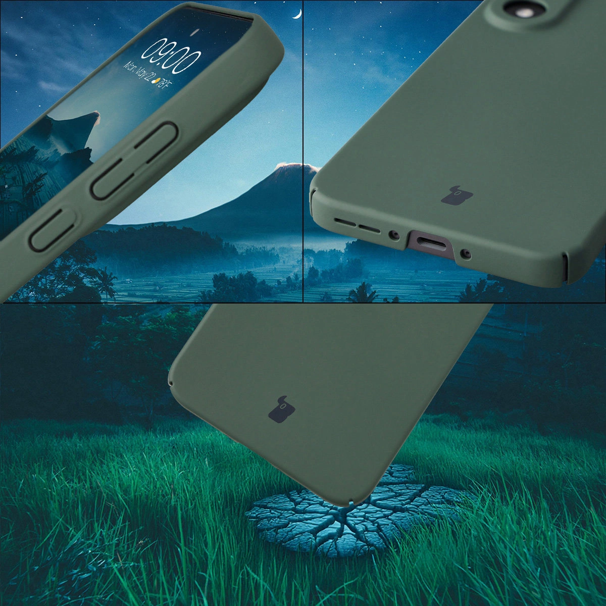Integrated button covers, cutouts, and hard material of the Bizon Case Łupka for OnePlus Nord 5