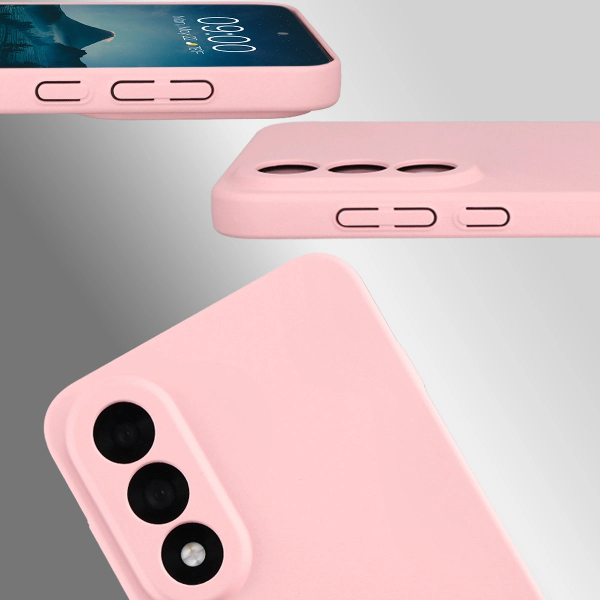 Dedicated cutouts and raised edges for the camera and screen in the Bizon Case Łupka for OnePlus Nord 5