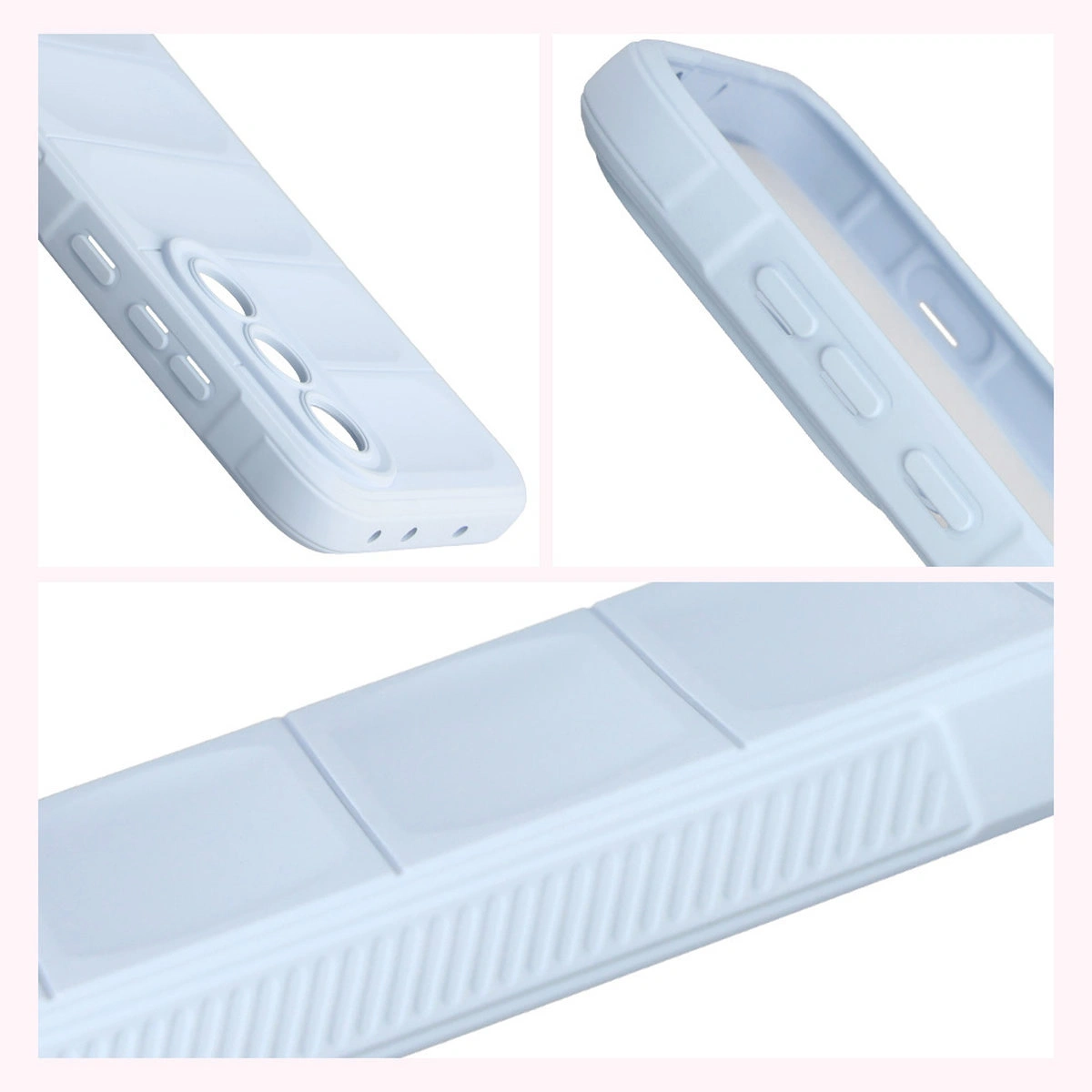 Teksturowane boki i podwyższone krawędzie ekranu i aparatu w etui Bizon Case Tur do OnePlus Nord 5