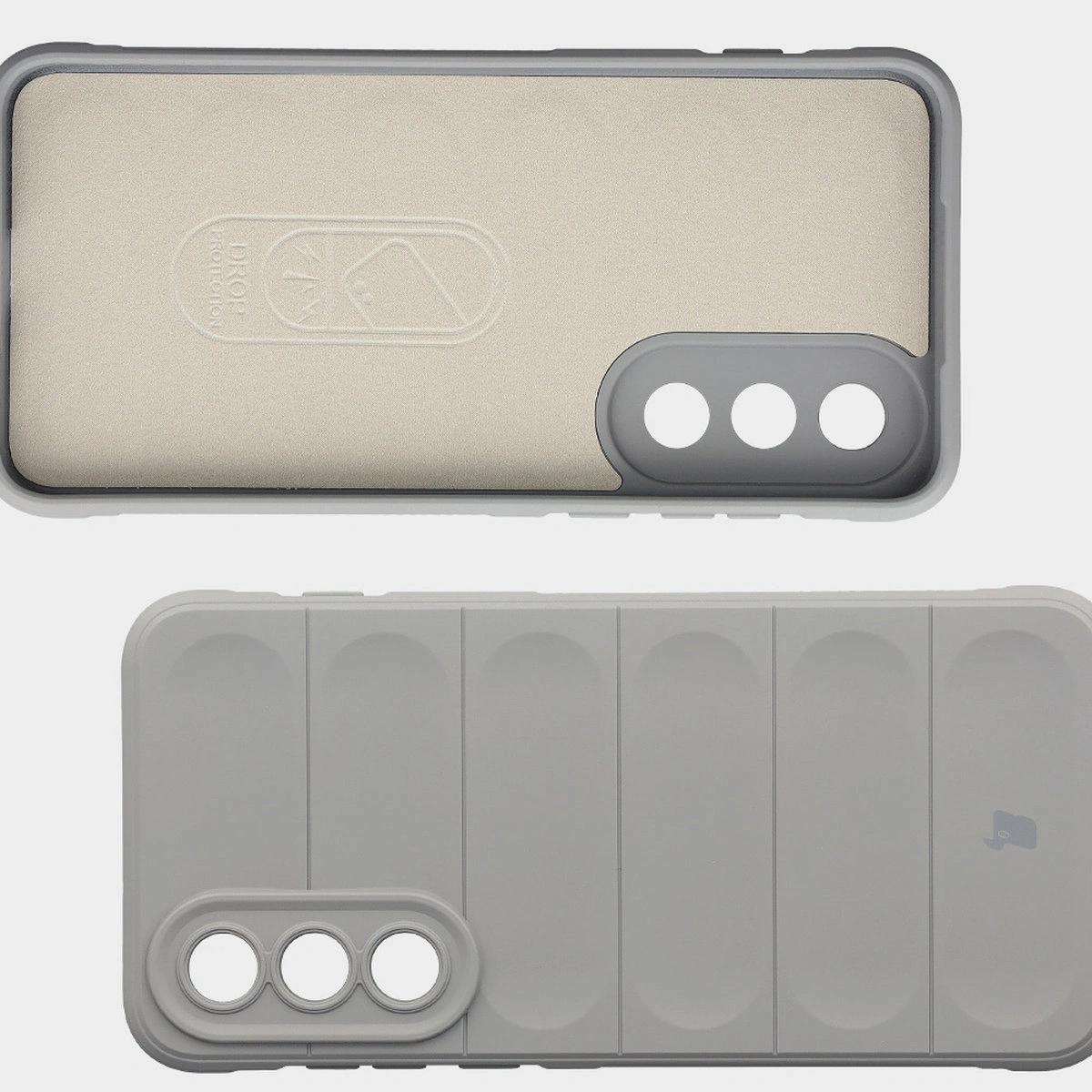 Wyściółka z mikrofibry, wyżłobienia na pleckach i wzmocnione narożniki w etui Bizon Case Tur do OnePlus Nord 5