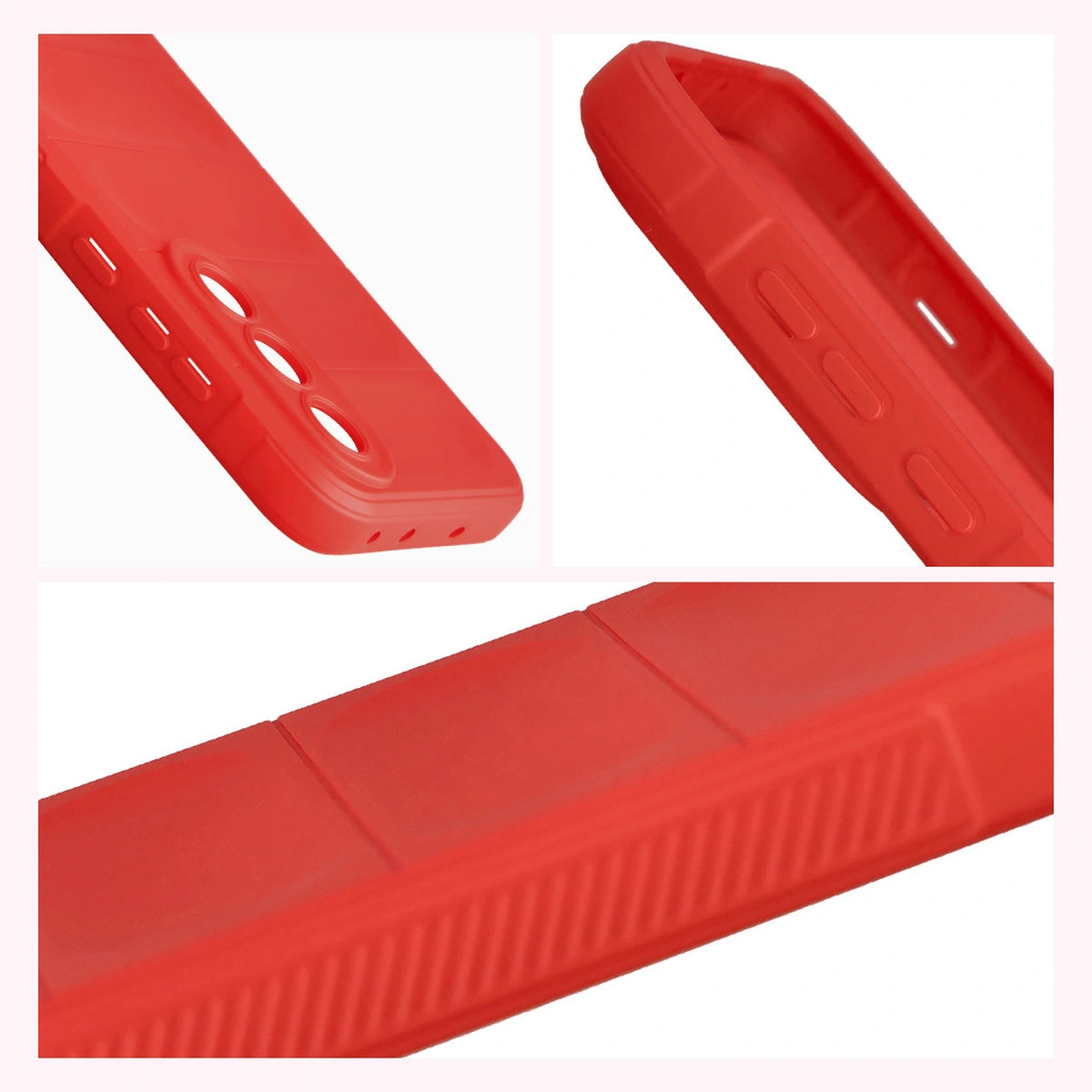 Texturált oldalak és megemelt szélek a kijelző és a kamera körül a Bizon Case Tur tokban a OnePlus Nord 5-höz