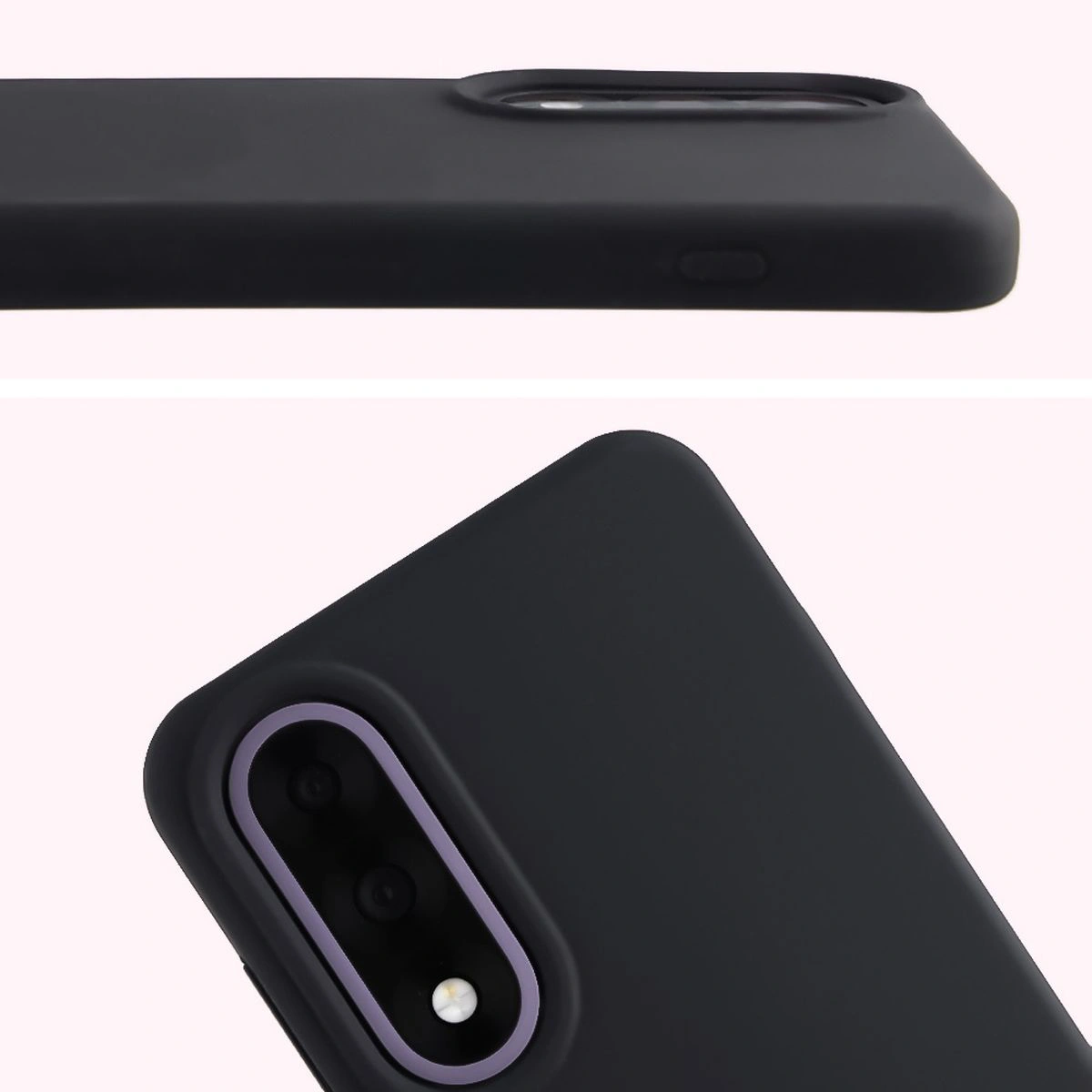 Zbliżenie na wycięcie na obiektywy w etui Bizon Soft Case do OnePlus Nord 5