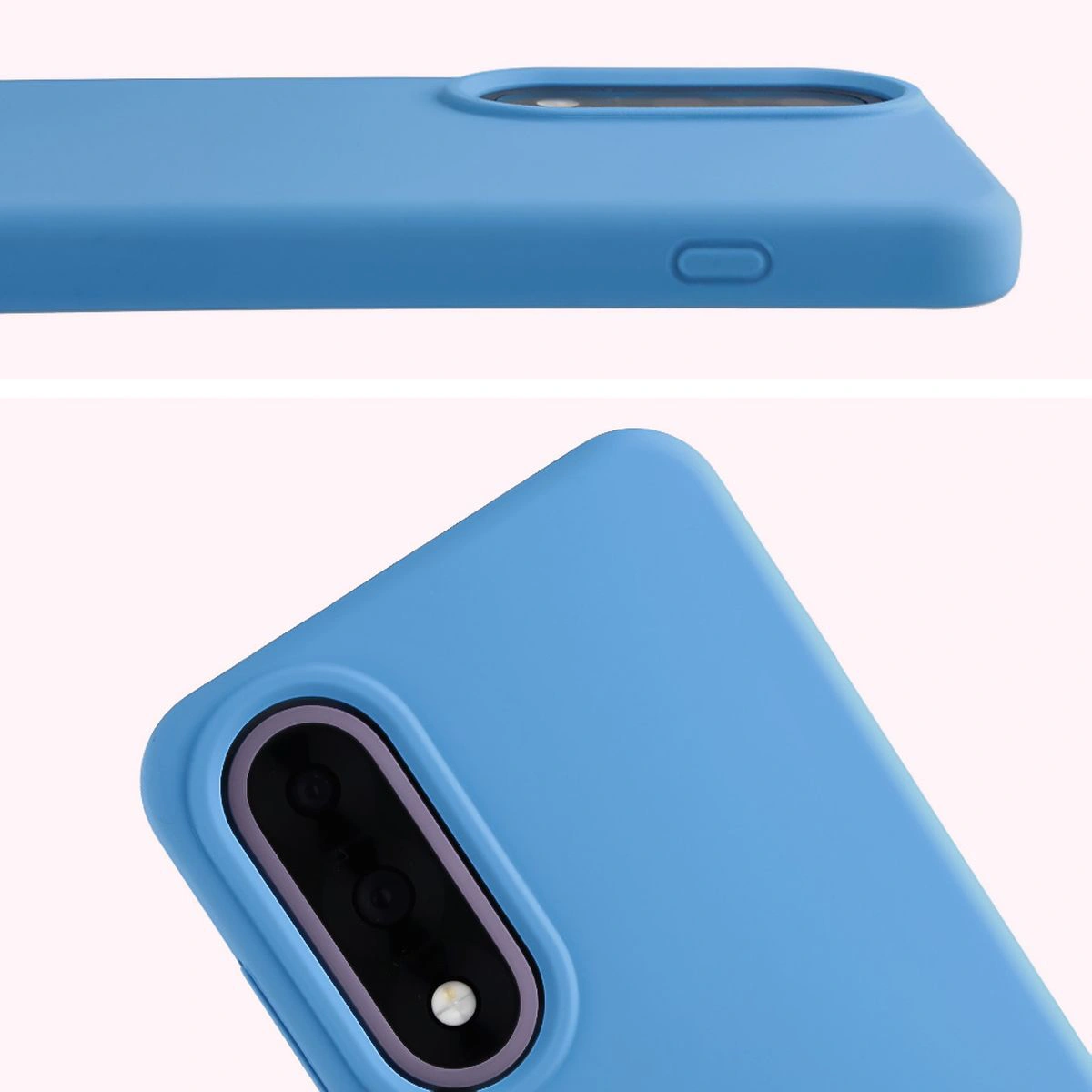 Zbliżenie na wycięcie na obiektywy w etui Bizon Soft Case do OnePlus Nord 5