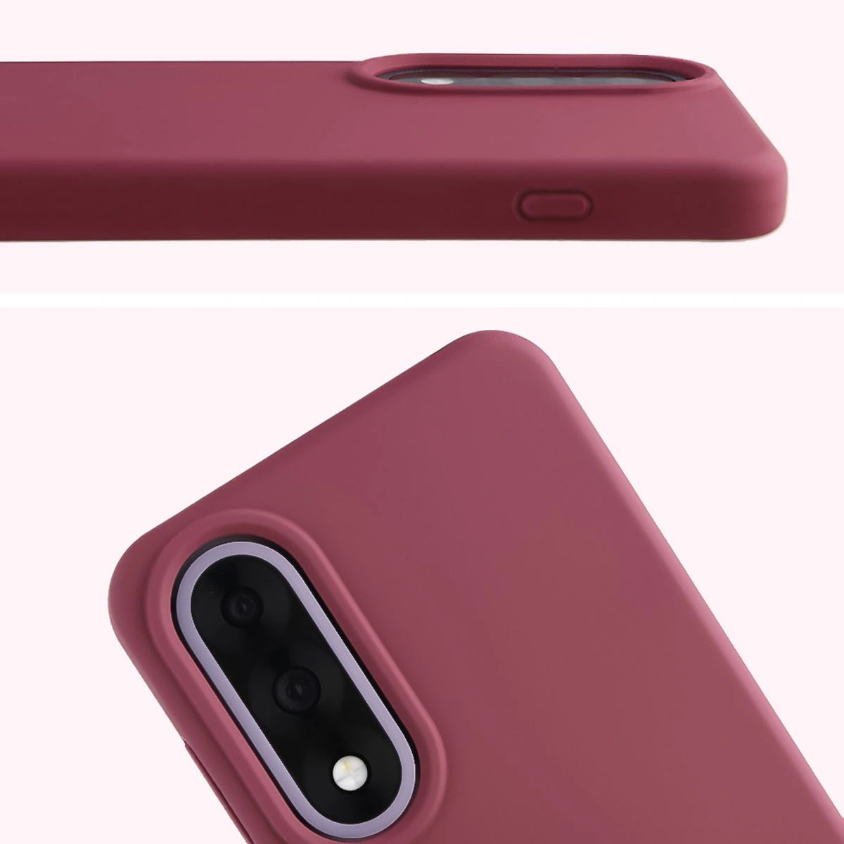 Zbliżenie na wycięcie na obiektywy w etui Bizon Soft Case do OnePlus Nord 5