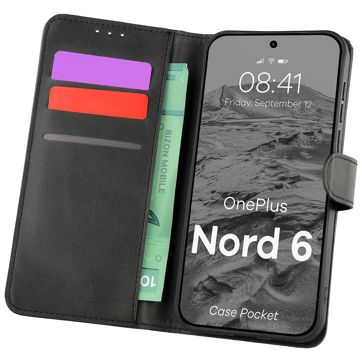 Flap case with card slots Bison Case Pocket for OnePlus Nord 6