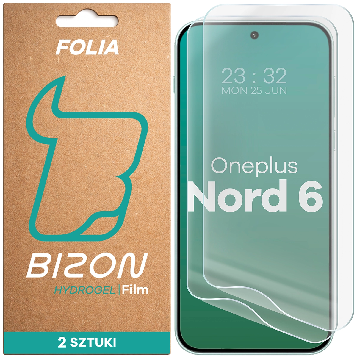 Box and hydrogel film for screen Bizon Film Hydrogel Front Duo for OnePlus Nord 6