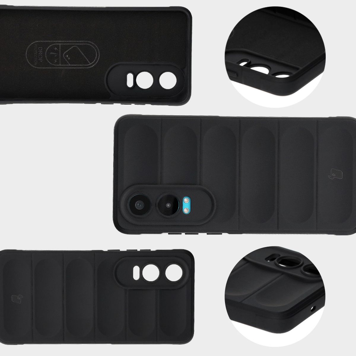 Microfiber lining, grooves on the back, and reinforced corners in the Bizon Case Tur case