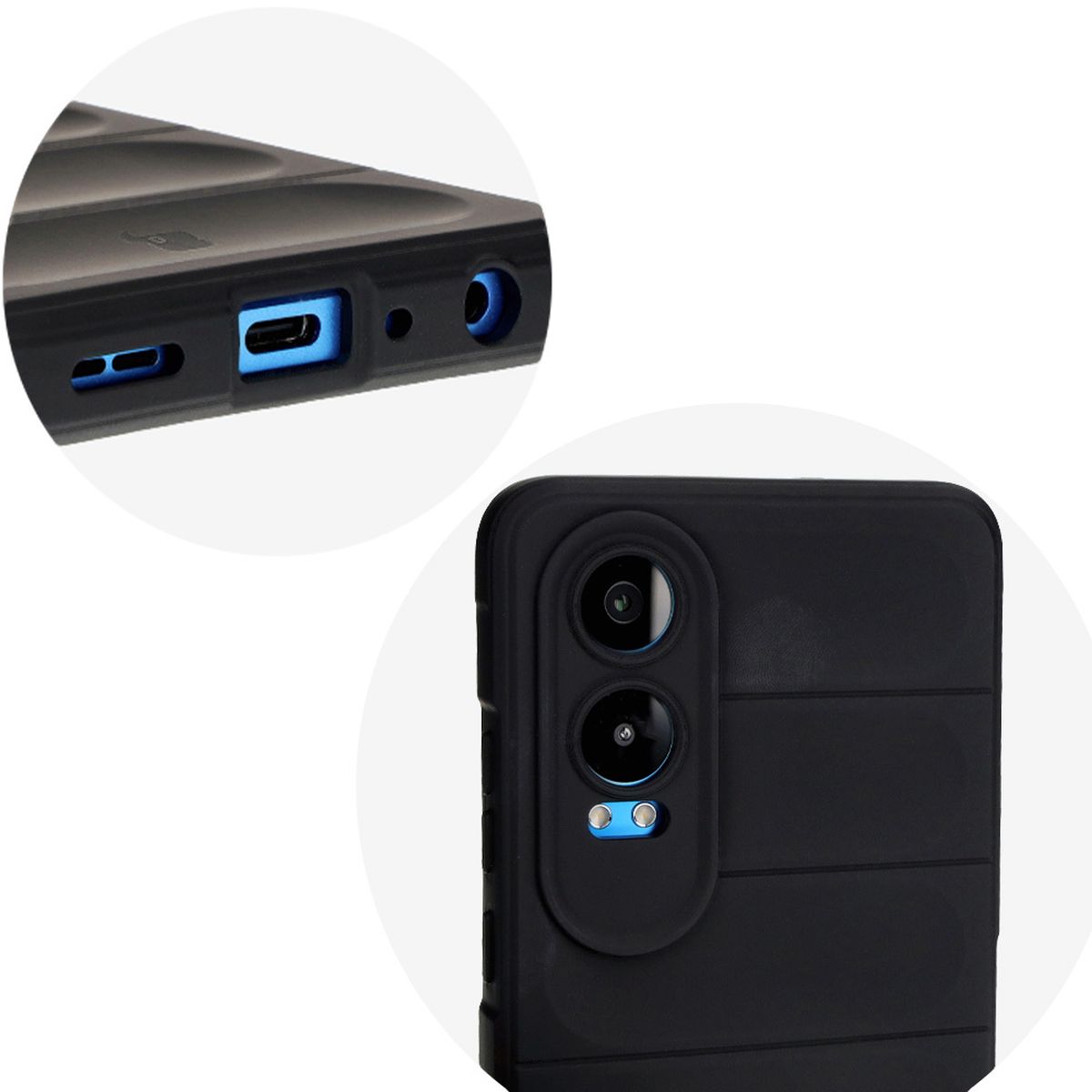 Precise cutouts and compatibility with wireless charging in the Bizon Case Tur case