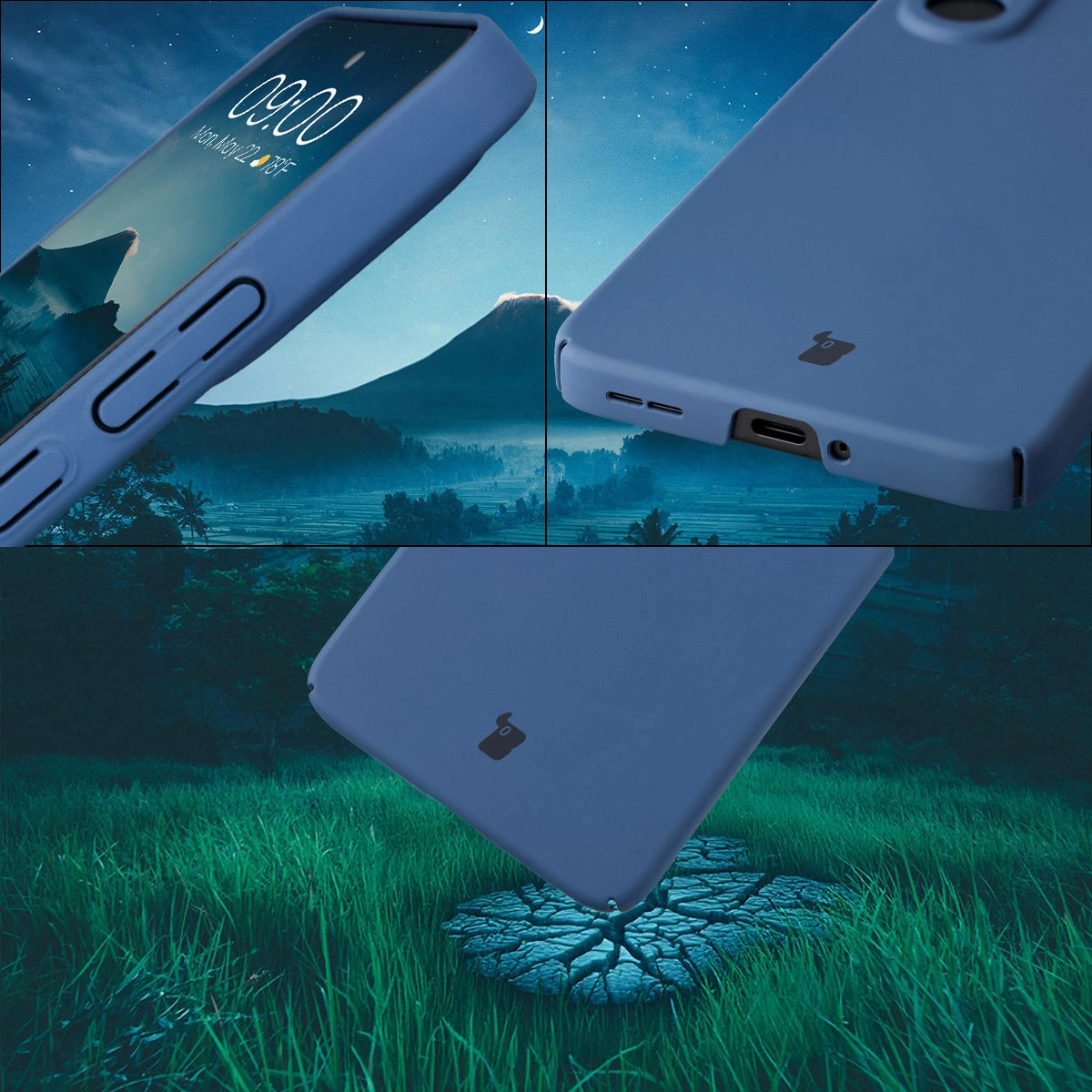 Zintegrowane osłony na przyciski, wycięcia i twardy materiał etui Bizon Case Łupka do OnePlus Nord CE5 5G