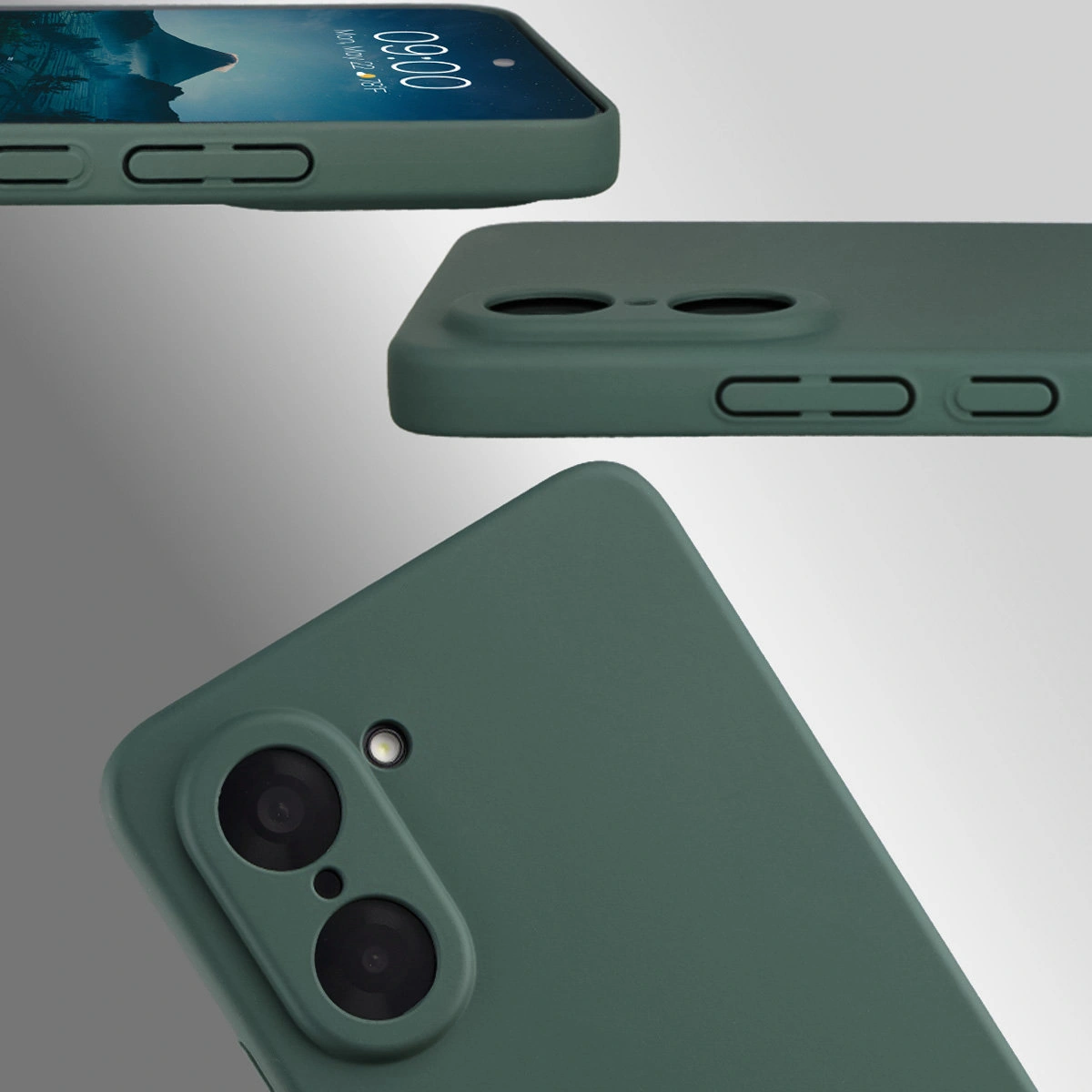 Dedicated cutouts and raised edges for the camera and screen in the Bizon Case Slate for OnePlus Nord CE5 5G