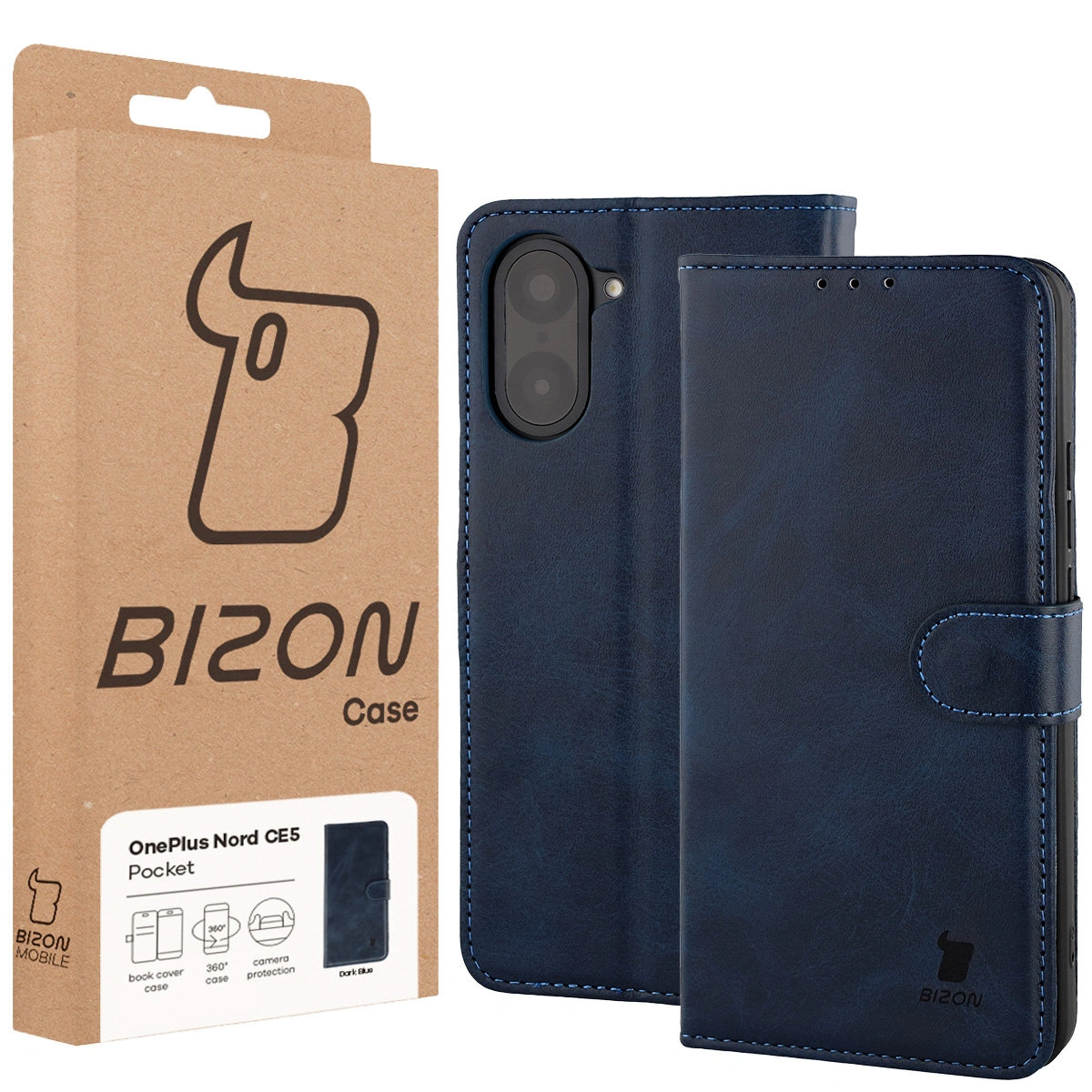 Front of Bison Case box with dedicated label for OnePlus Nord CE5 5G