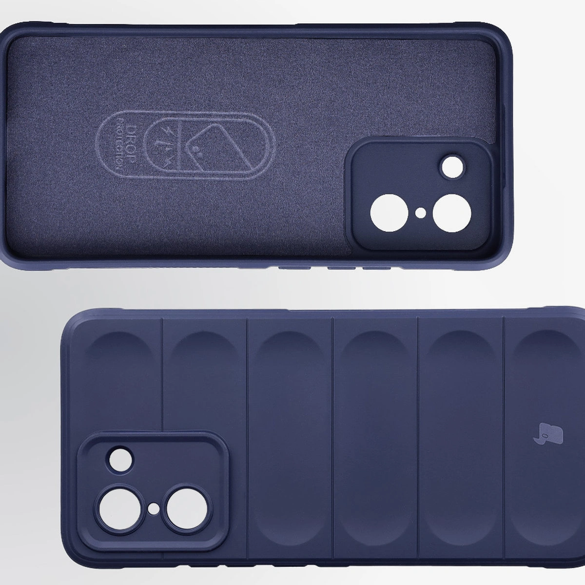 Wyściółka z mikrofibry, wyżłobienia na pleckach i wzmocnione narożniki w etui Bizon Case Tur do OnePlus Nord CE5 5G