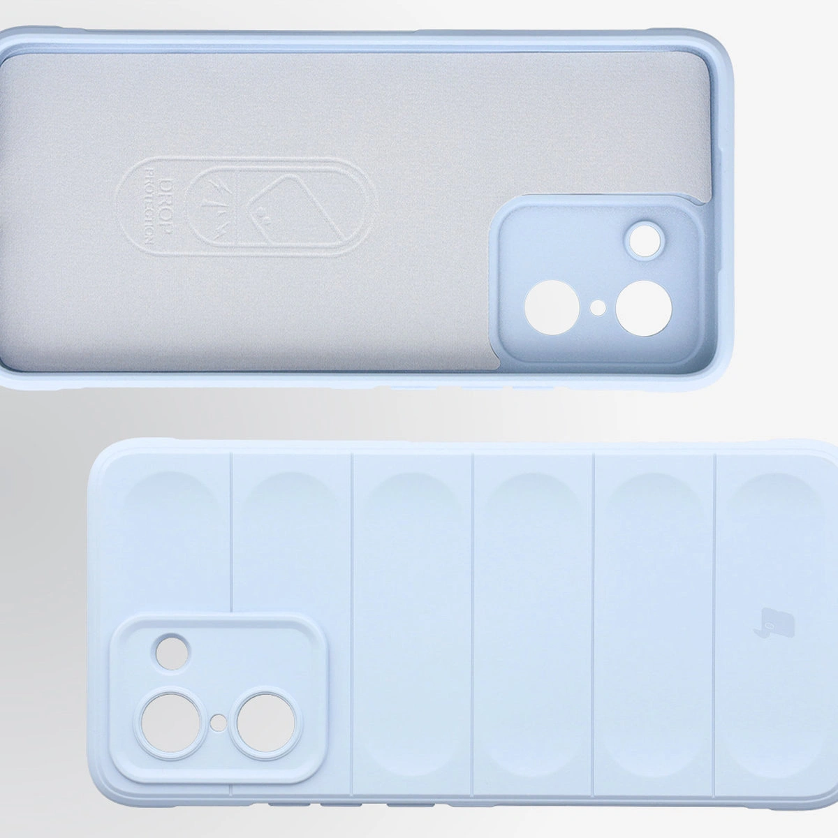 Wyściółka z mikrofibry, wyżłobienia na pleckach i wzmocnione narożniki w etui Bizon Case Tur do OnePlus Nord CE5 5G