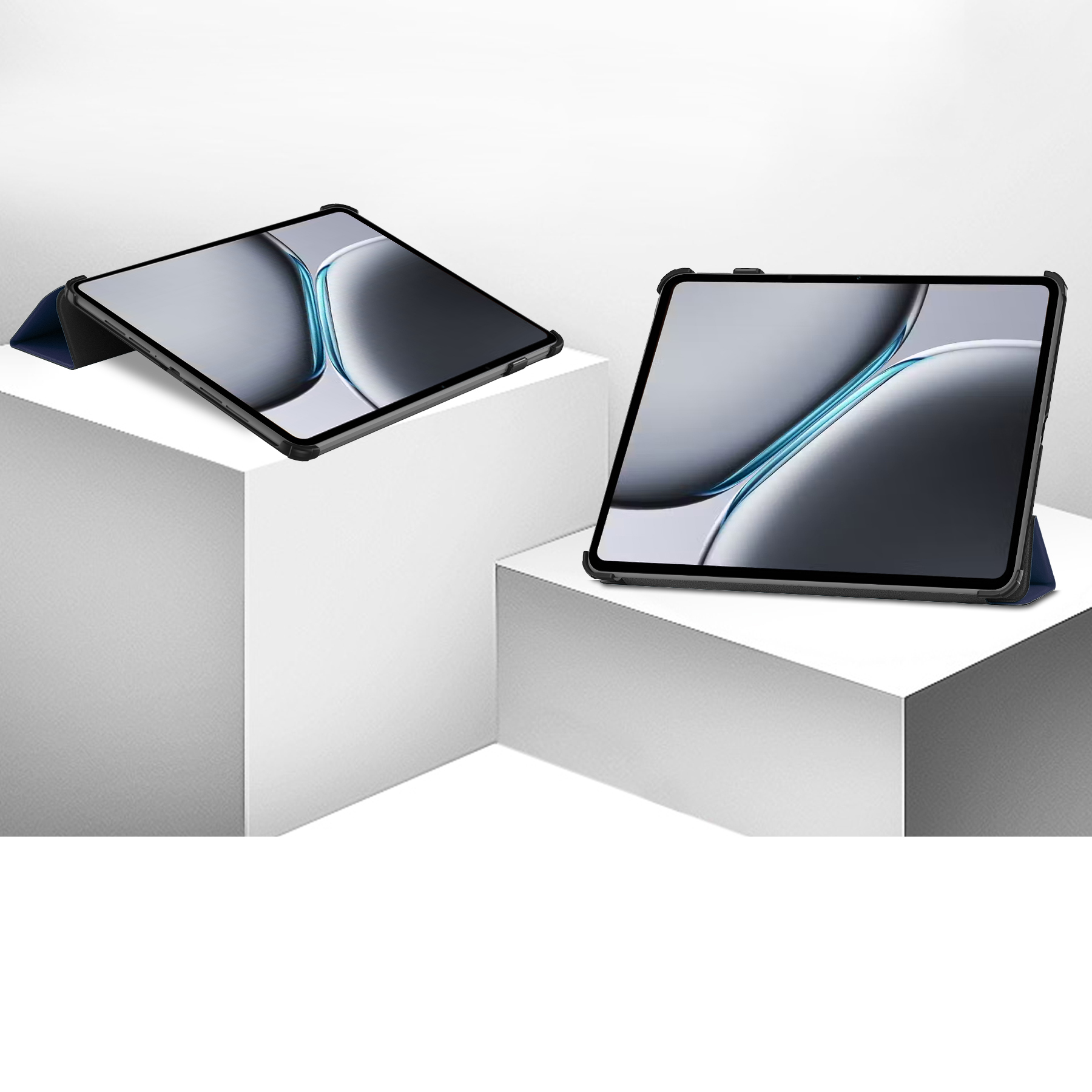 Bizon Case Tab Croc flip case on stands set at two angles