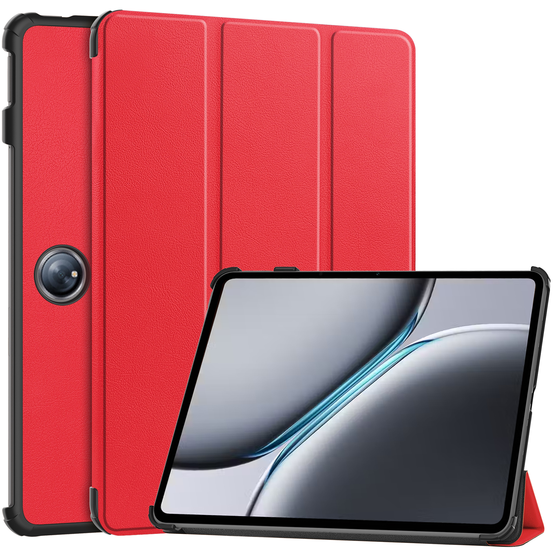 Klappetui Bizon Case Tab Croc für OnePlus Pad 2 / Pad Pro, rot