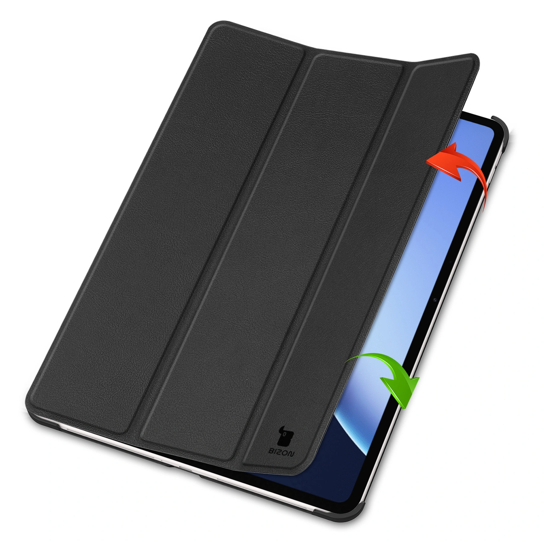 Etui z klapką Bizon Case Tab Croc od frontu do OnePlus Pad 3 / OnePlus Pad 2 Pro / OPPO Pad 4 / OPPO Pad 4 Pro