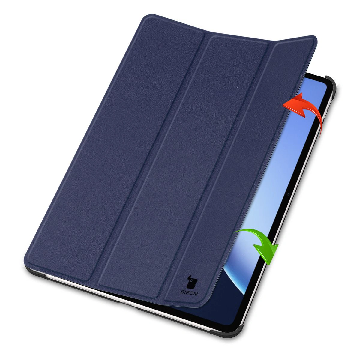Etui z klapką Bizon Case Tab Croc od frontu do OnePlus Pad 3 / OnePlus Pad 2 Pro / OPPO Pad 4 / OPPO Pad 4 Pro