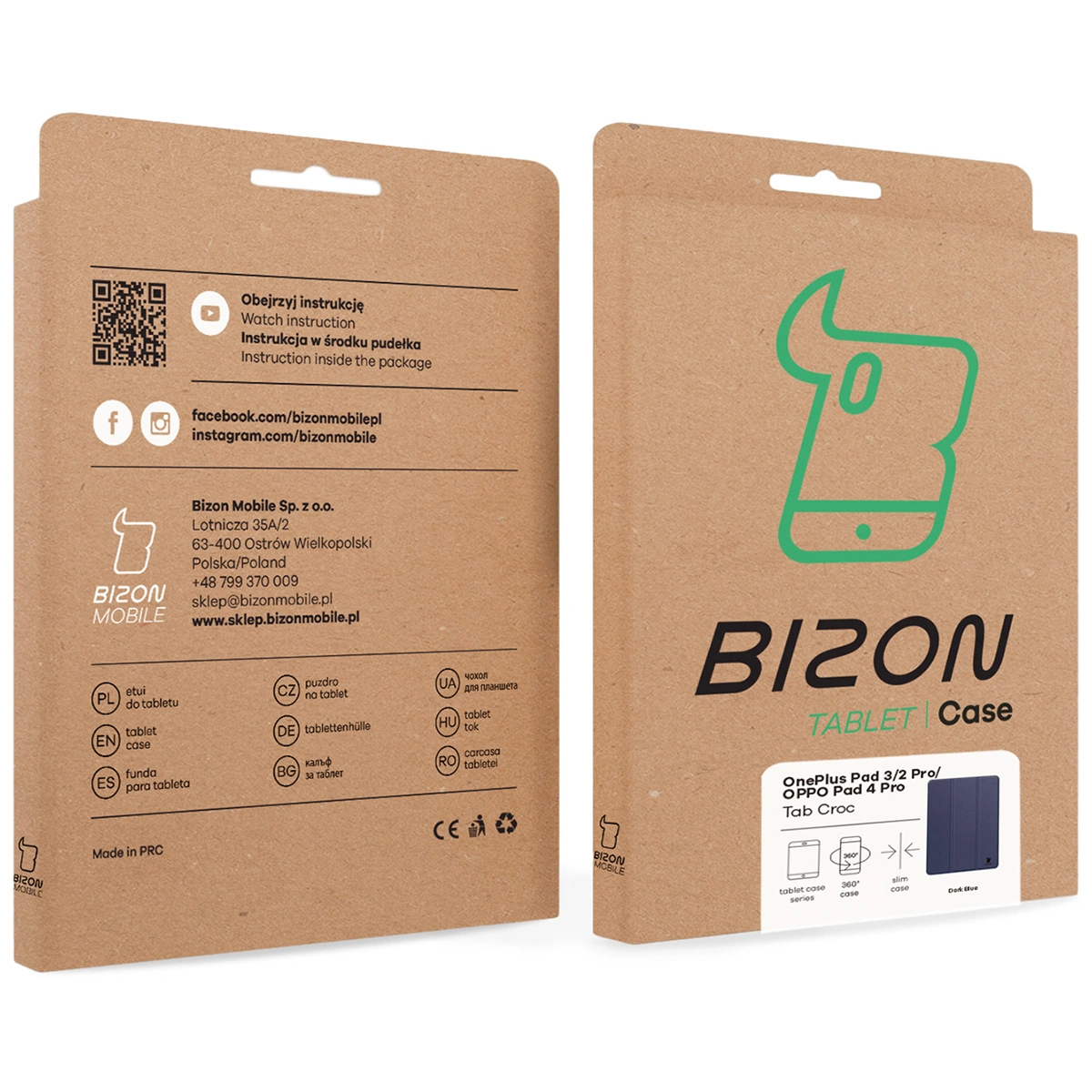 Kraftowe pudełko Bizon Case z dedykowaną etykietą do OnePlus Pad 3 / OnePlus Pad 2 Pro / OPPO Pad 4 / OPPO Pad 4 Pro