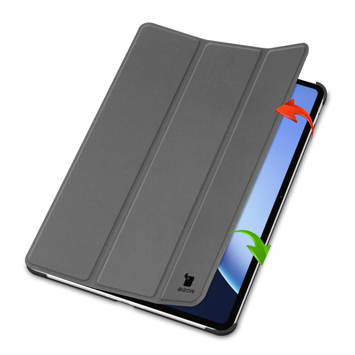 Etui z klapką Bizon Case Tab Croc od frontu do OnePlus Pad 3 / OnePlus Pad 2 Pro / OPPO Pad 4 / OPPO Pad 4 Pro