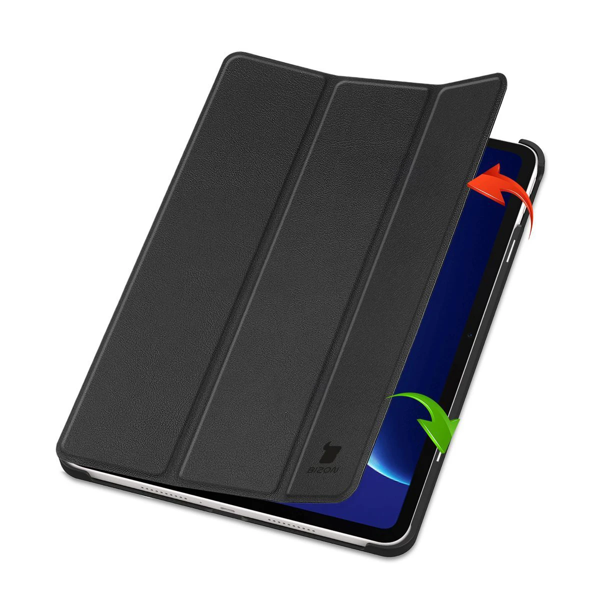 Etui z klapką Bizon Case Tab Croc od frontu do OnePlus Pad Go 2 / Oppo Pad Air5