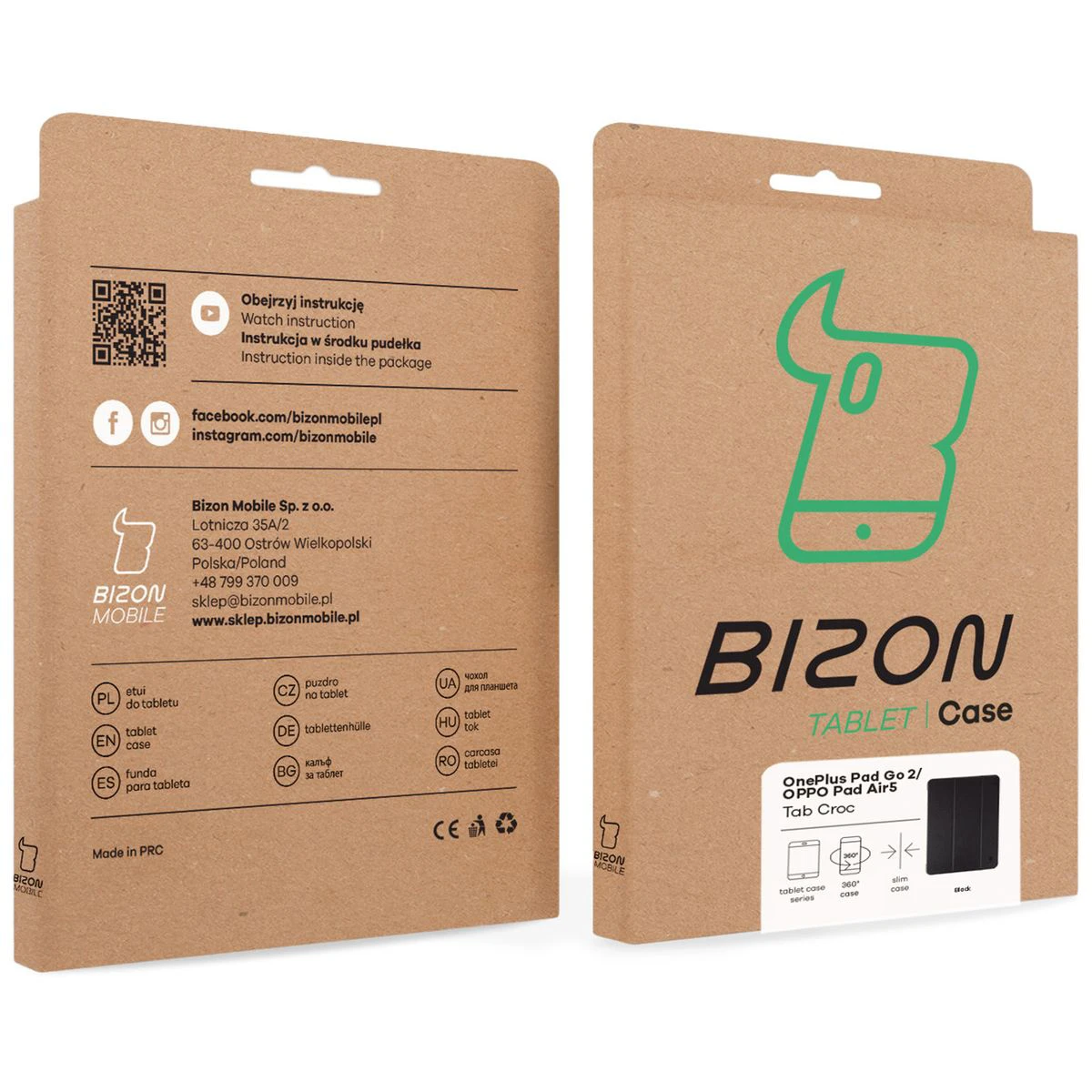 Kraftowe pudełko Bizon Case z dedykowaną etykietą do OnePlus Pad Go 2 / Oppo Pad Air5