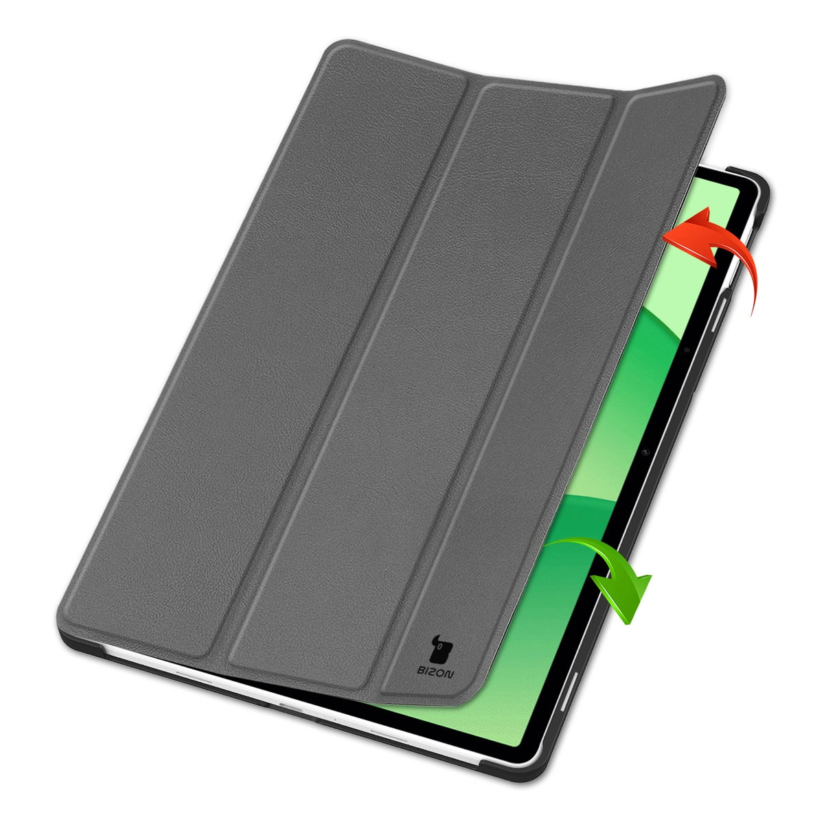 Etui z klapką Bizon Case Tab Croc od frontu do OnePlus Pad Lite / Oppo Pad SE