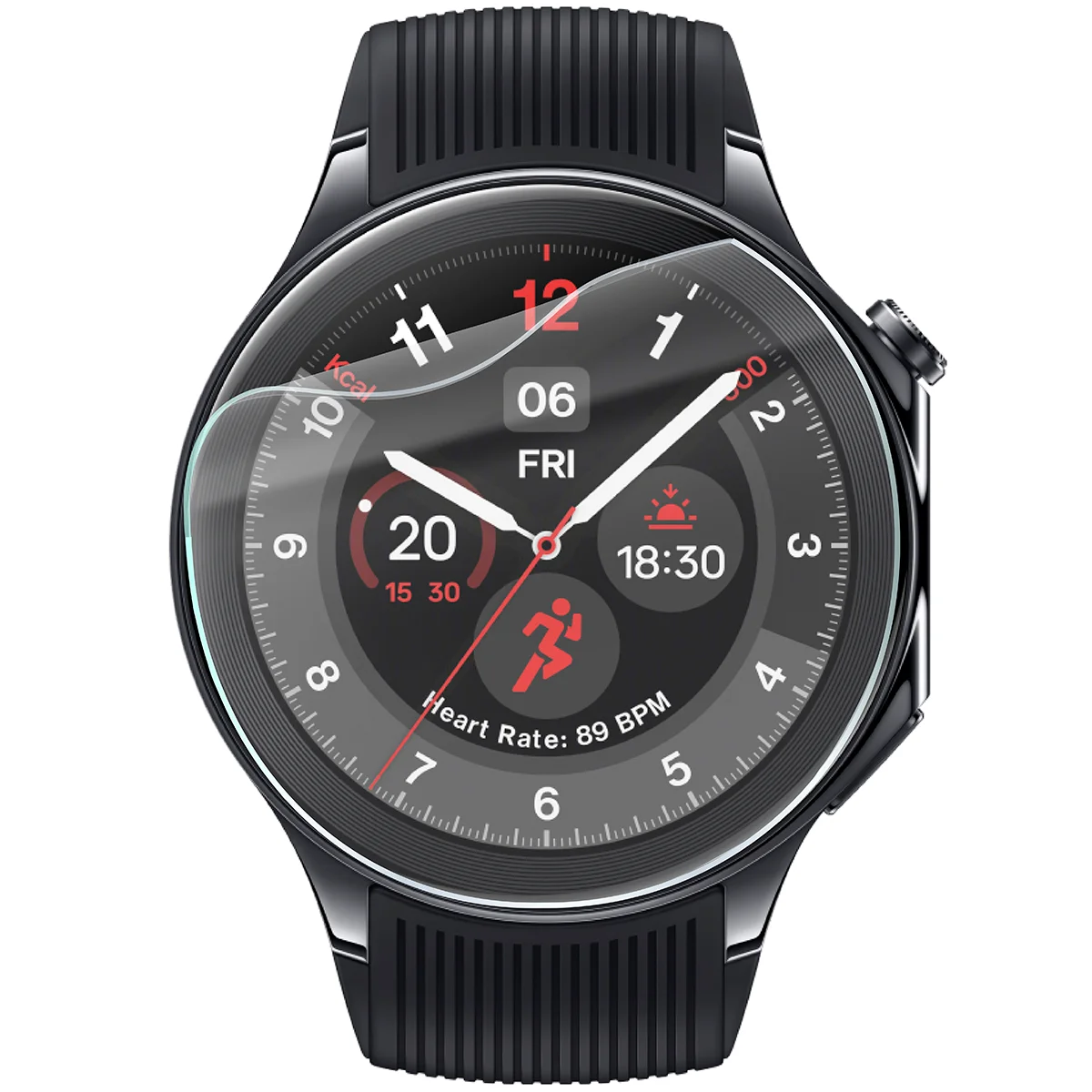 Folia hydrożelowa Bizon Watch Film HydroFlex do OnePlus Watch 2 na zegarku