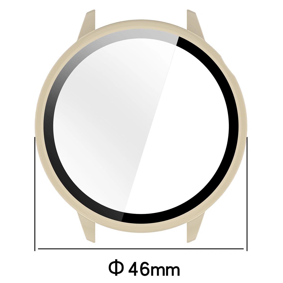 Wymiary etui Bizon Case+Glass Watch do OnePlus Watch 3 43 mm