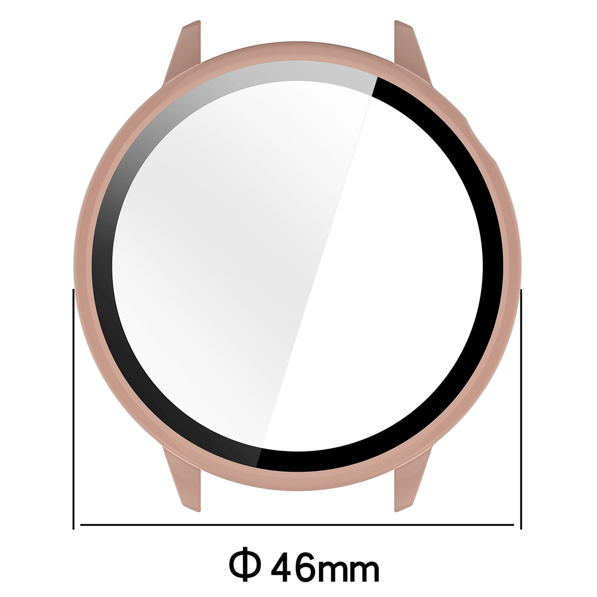 Wymiary etui Bizon Case+Glass Watch do OnePlus Watch 3 43 mm