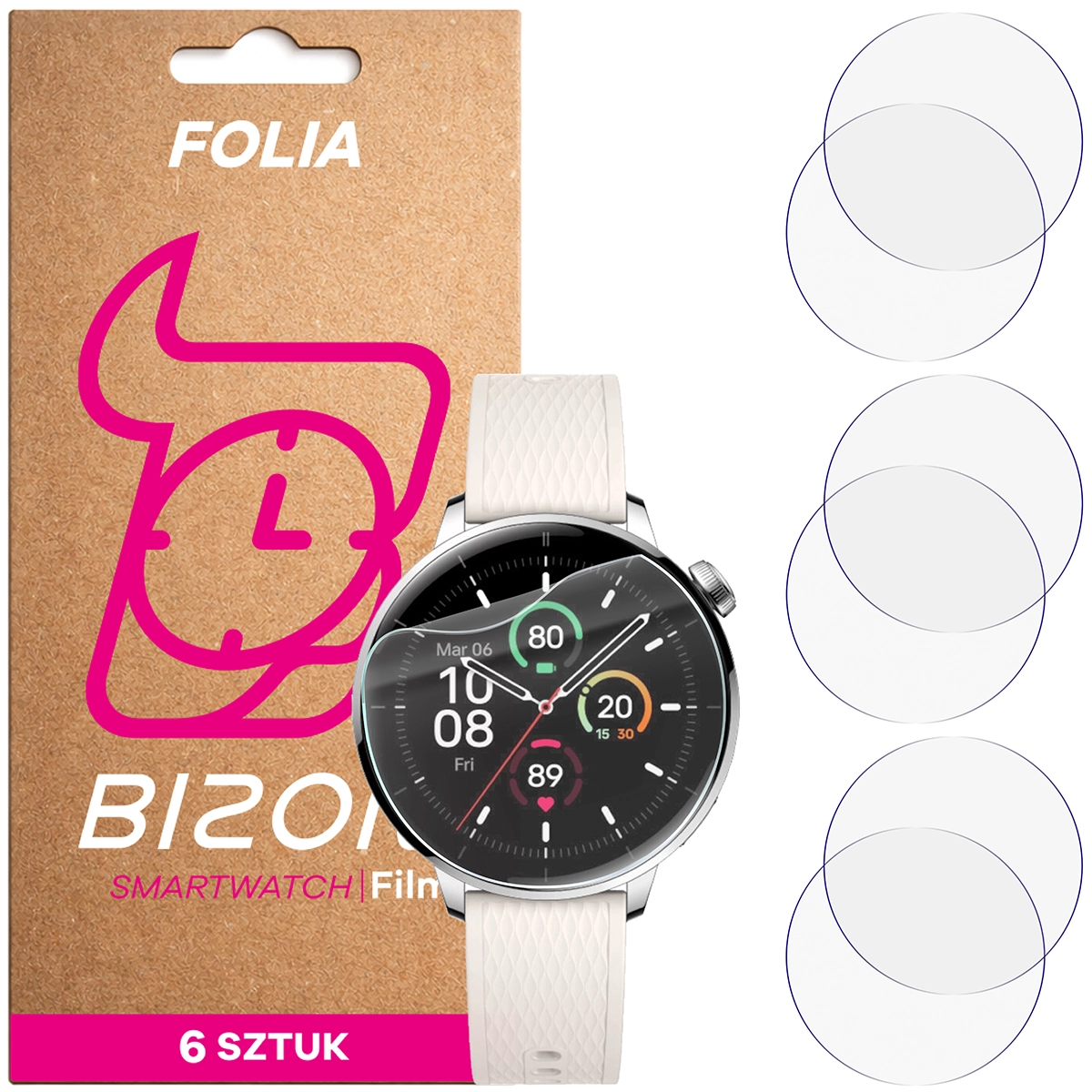 Bison Watch Film HydroFlex hydrogel film for OnePlus Watch 3 43 mm