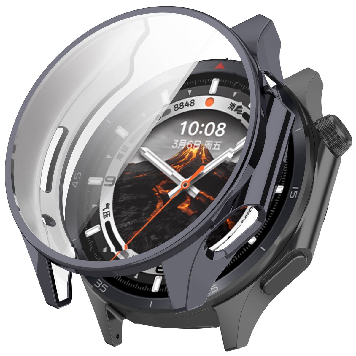 Front and back of Bison Case Watch Felipe