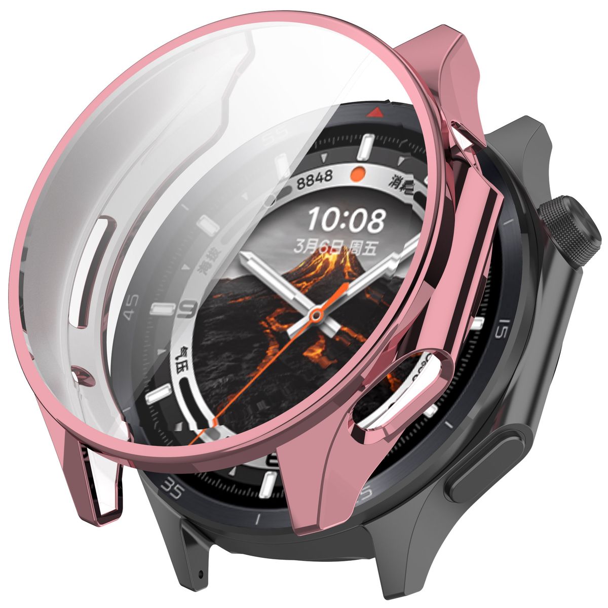 Front and back of Bison Case Watch Felipe