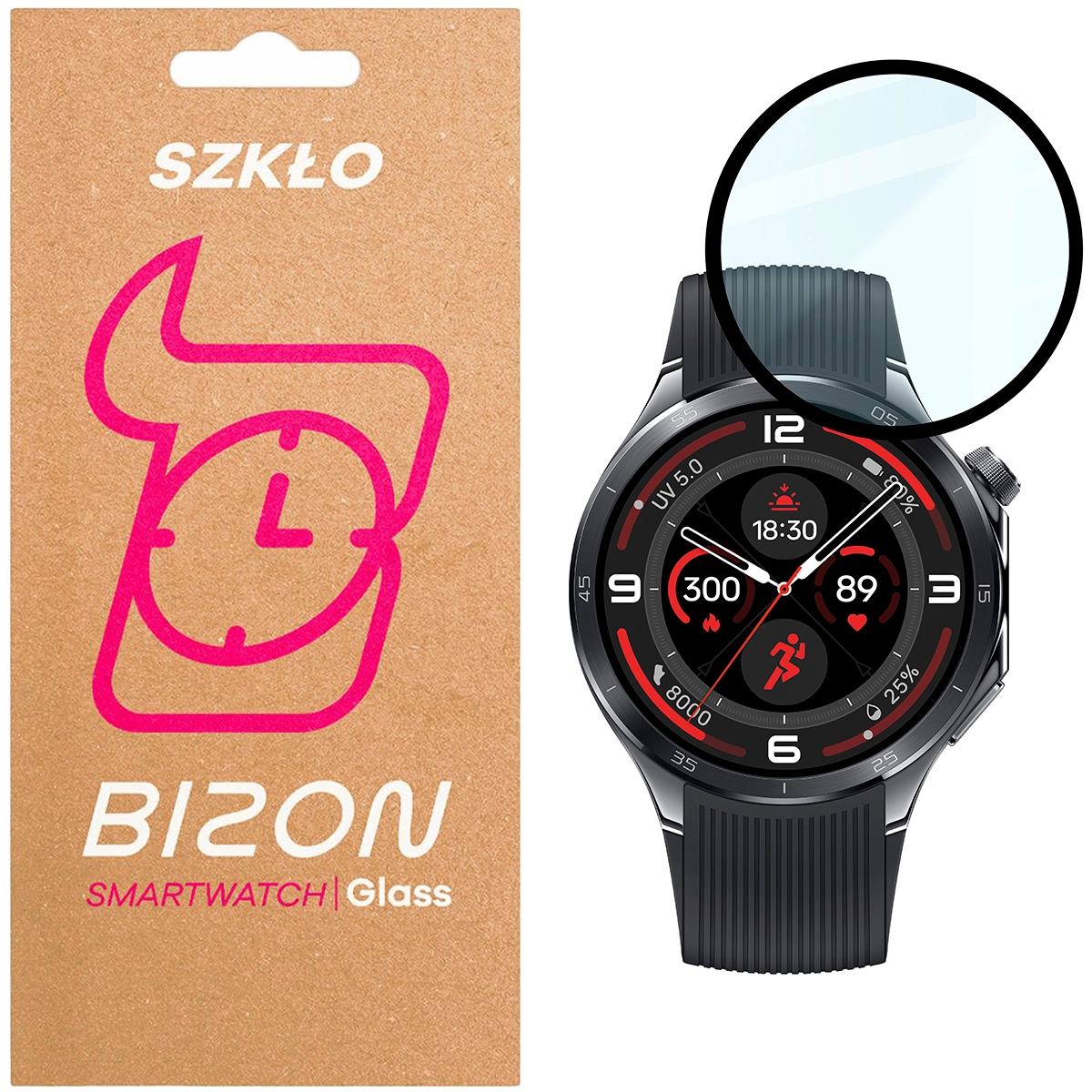 Szkło hybrydowe na smartwatch Bizon Glass Watch Edge dla OnePlus Watch 3
