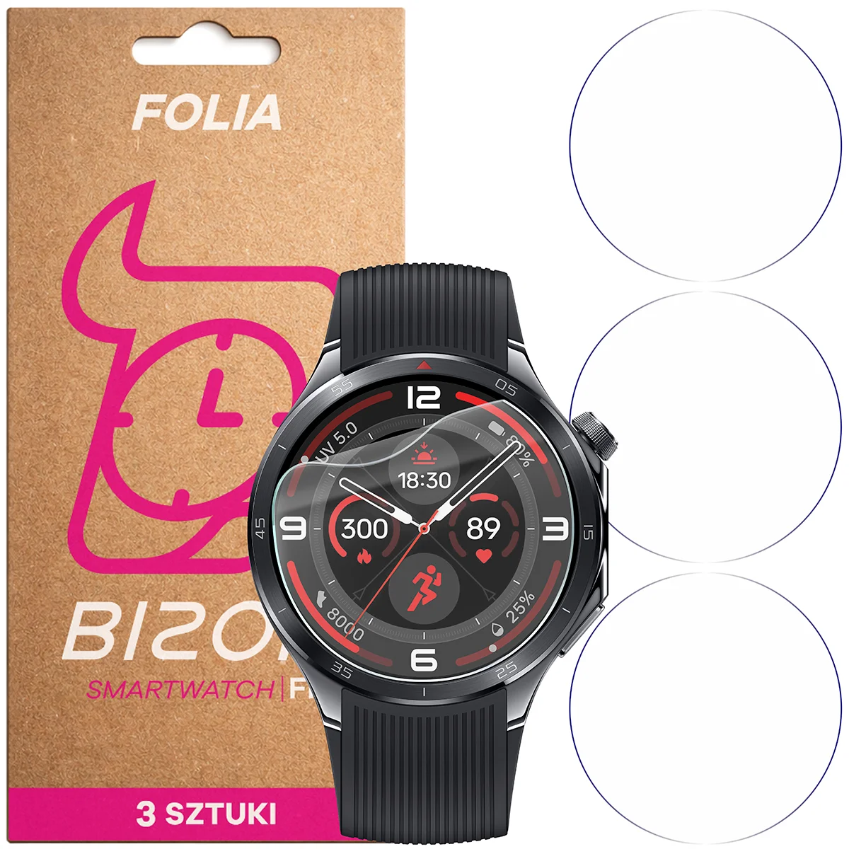 Folia hydrożelowa Bizon Watch Film HydroFlex dla OnePlus Watch 3