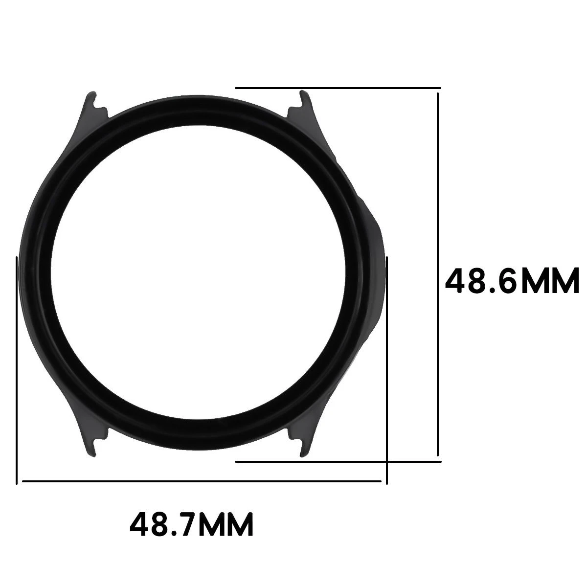 Wymiary etui Bizon Case Watch Adamo do OnePlus Watch Lite 45 mm / Oppo Watch S 45 mm