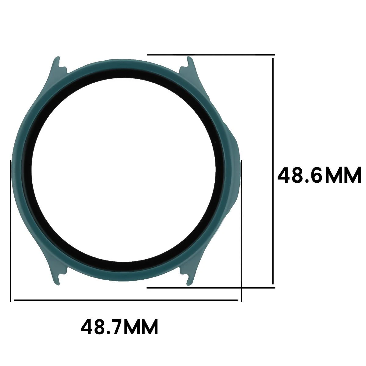 Wymiary etui Bizon Case Watch Adamo do OnePlus Watch Lite 45 mm / Oppo Watch S 45 mm