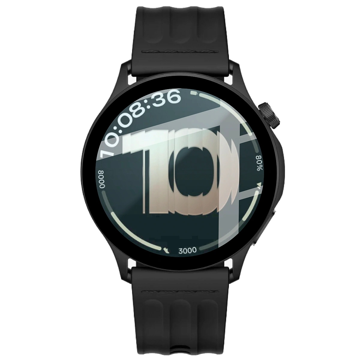 Szkło hybrydowe z czarną ramką idealnie dopasowane do OnePlus Watch Lite 45 mm