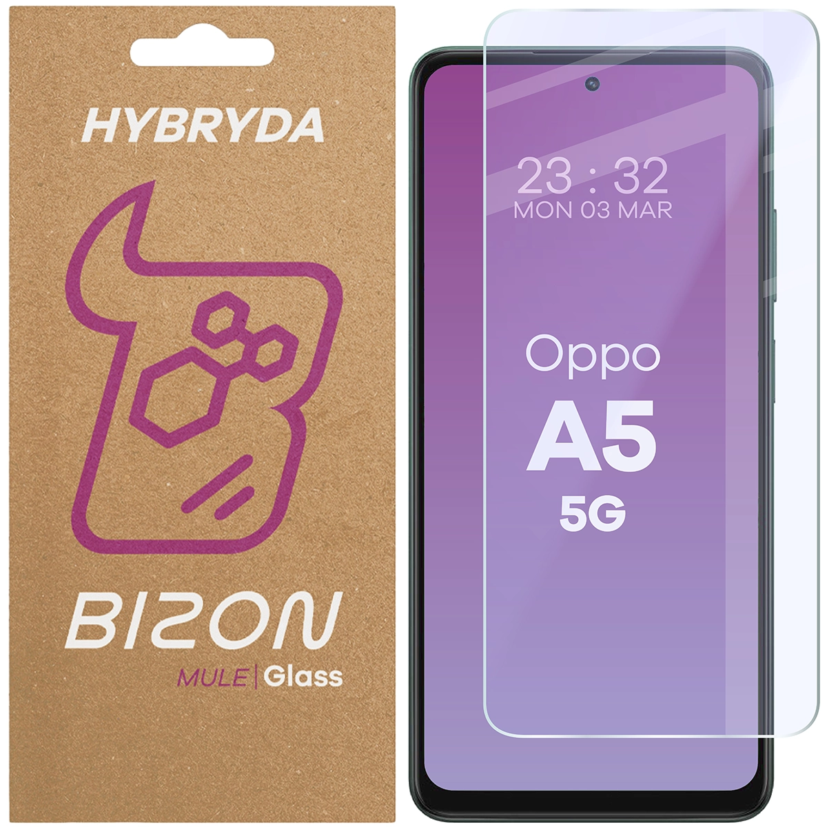 Szkło hybrydowe na ekran Bizon Glass Mule do Oppo A5 Pro 5G