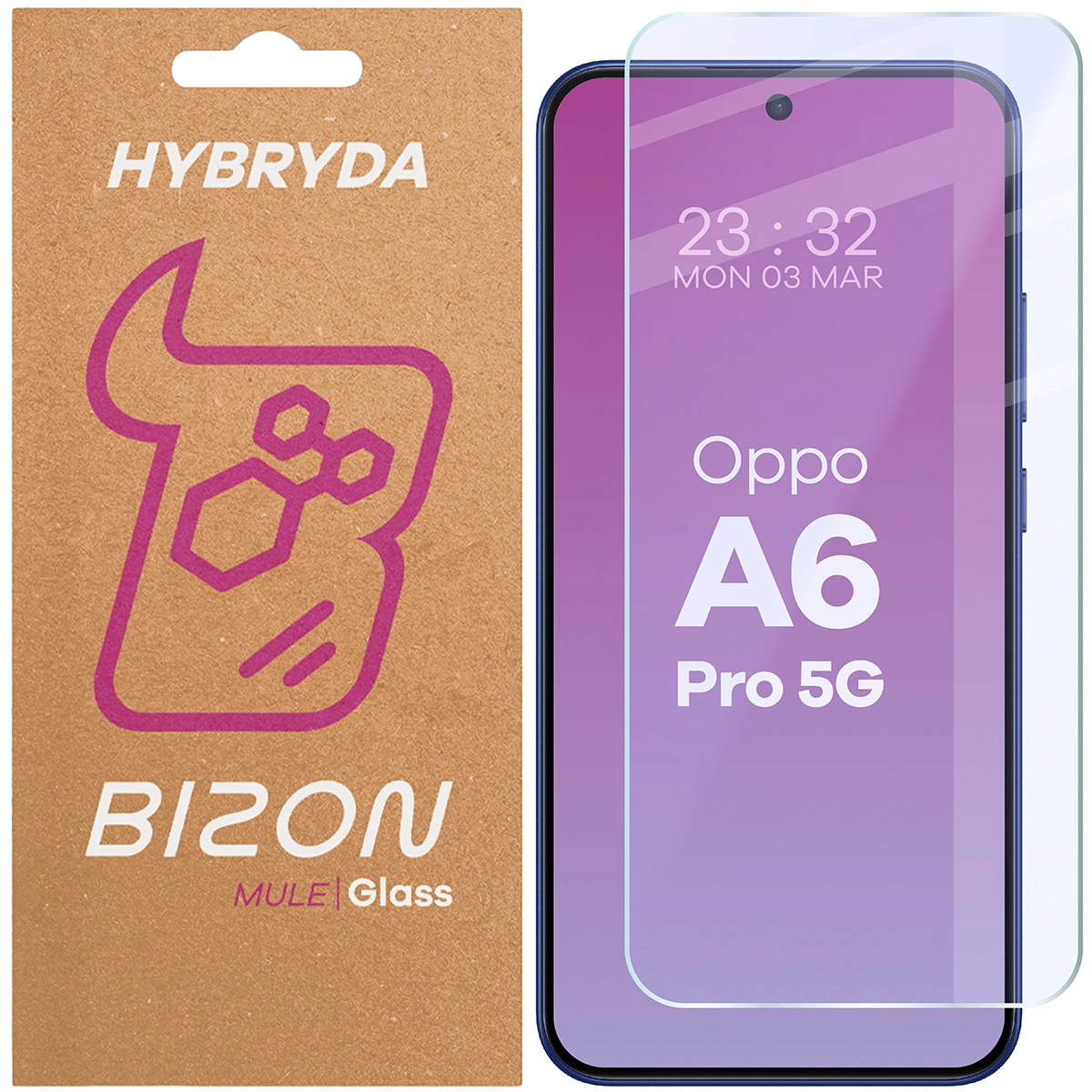 Szkło hybrydowe na ekran Bizon Glass Mule do Oppo A6 Pro 5G