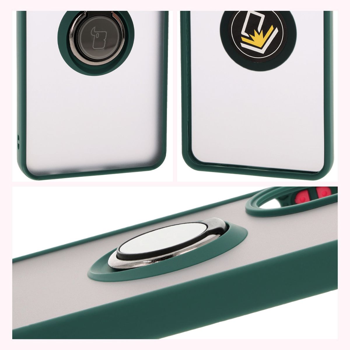 Features of Bizon Case Hybrid Ring: non-slip frame and matte design