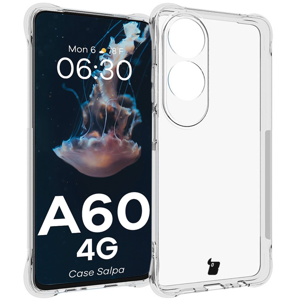 Flexible Bizon Case Salpa for Oppo A60 4G, transparent