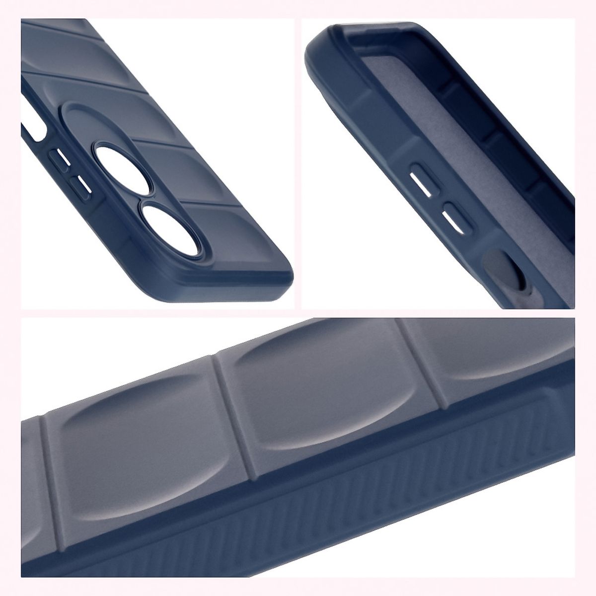 Textured sides and raised edges of the screen and camera in the Bison Case Tur