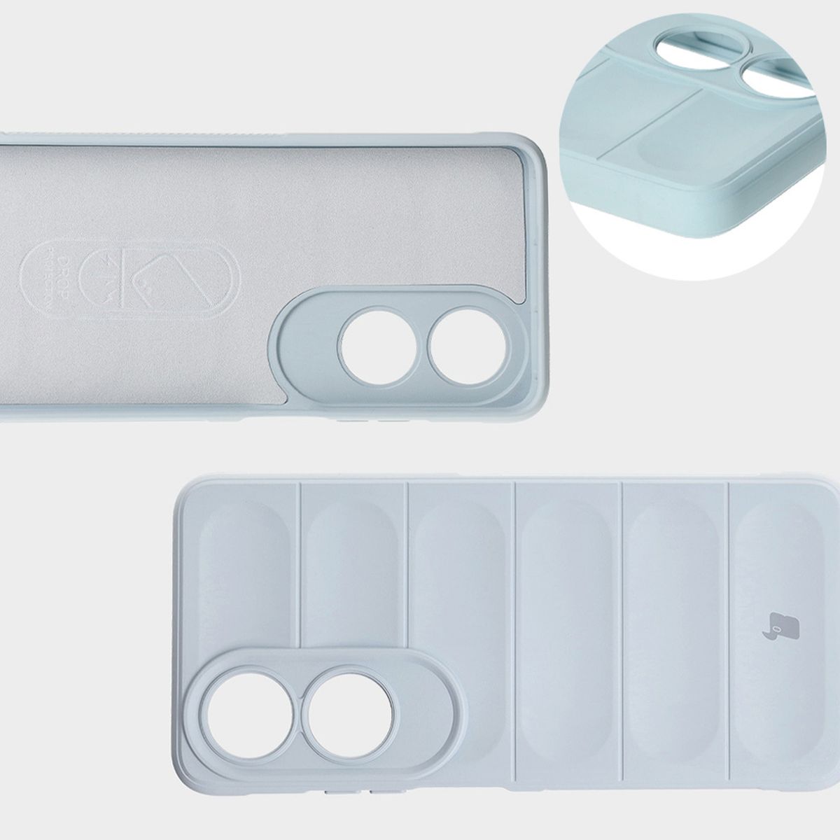 Microfiber lining, grooves on the back, and reinforced corners in the Bizon Case Tur