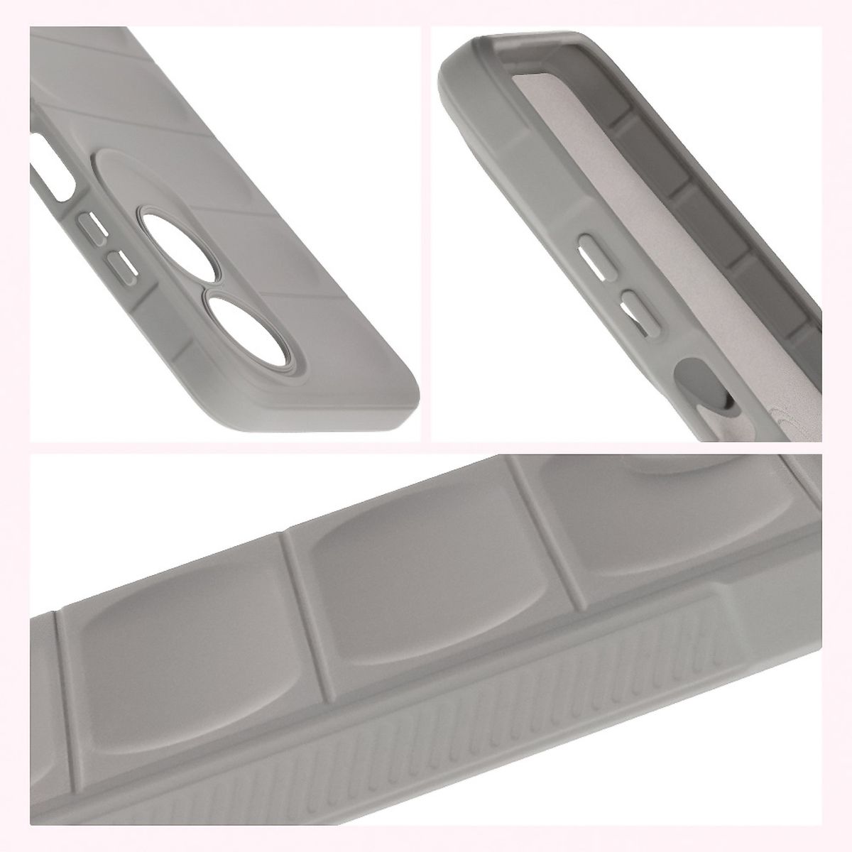 Textured sides and raised edges of the screen and camera in the Bizon Case Tur