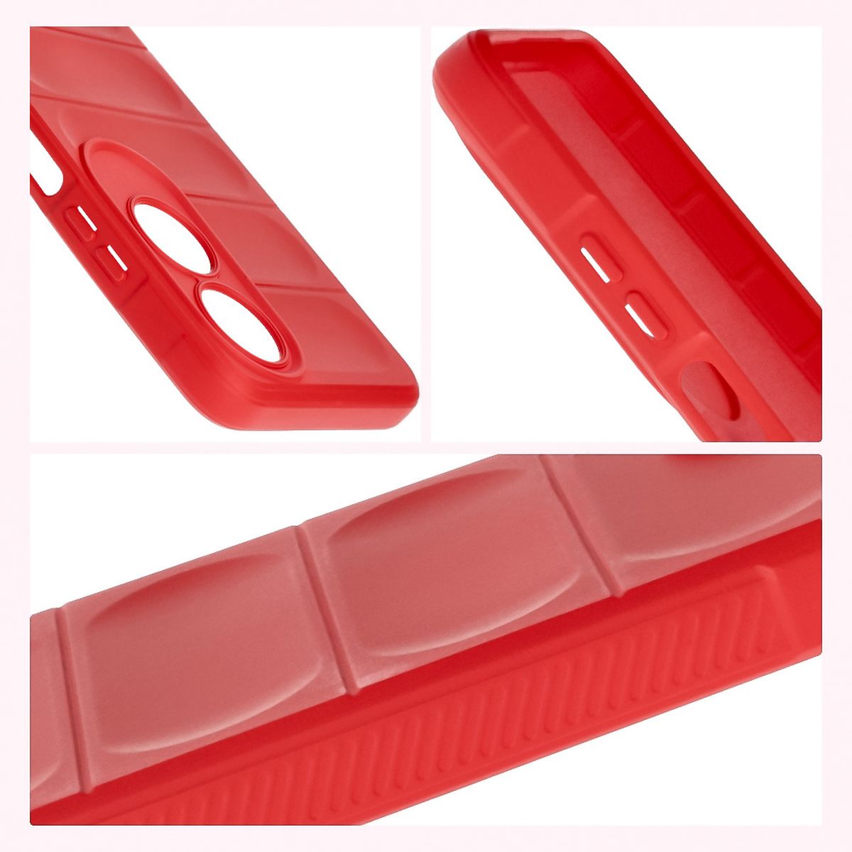 Textured sides and raised edges of the screen and camera in the Bizon Case Tur